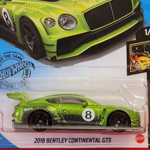 2018 HOT WHEELS, BENTLEY CONTINENTAL GT3, #1, MINT IN THE PACKAGE!!!